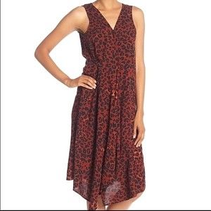 BeachLunchLounge Rust Leopard Print Dress